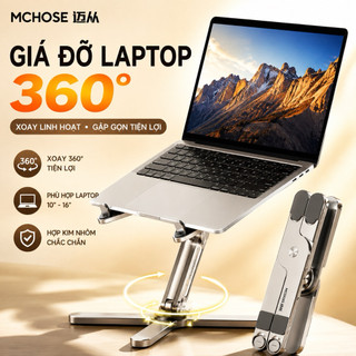 Giá đỡ laptop xoay 360° MCHOSE N86 – Nhôm nguyên khối, gấp gọn, chịu lực 10kg