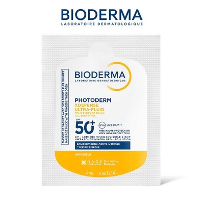 [Quà tặng không bán] Sữa chống nắng Bioderma phổ rộng ráo mịn Photoderm XDefense Ultra-fluid SPF50+ 2ml (Không màu)