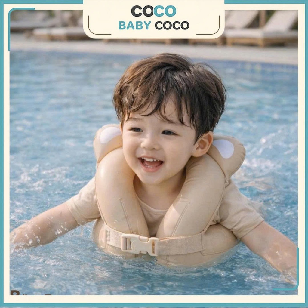 Áo phao bơi Bar-rot phong cách Hàn Quốc, Áo phao lưng tập bơi cho bé trai bé gái từ 10-25 kg
