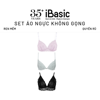 Set 3 Áo ngực ren không gọng iBasic - Deal Độc Quyền