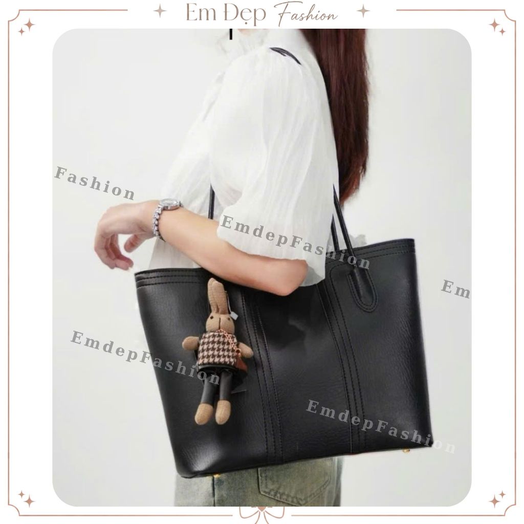 Túi Xách Nữ Đeo Vai Emdep Fashion Xinh Xắn Da Cao Cấp Kèm Móc Khóa Gấu Thời Trang - TC143