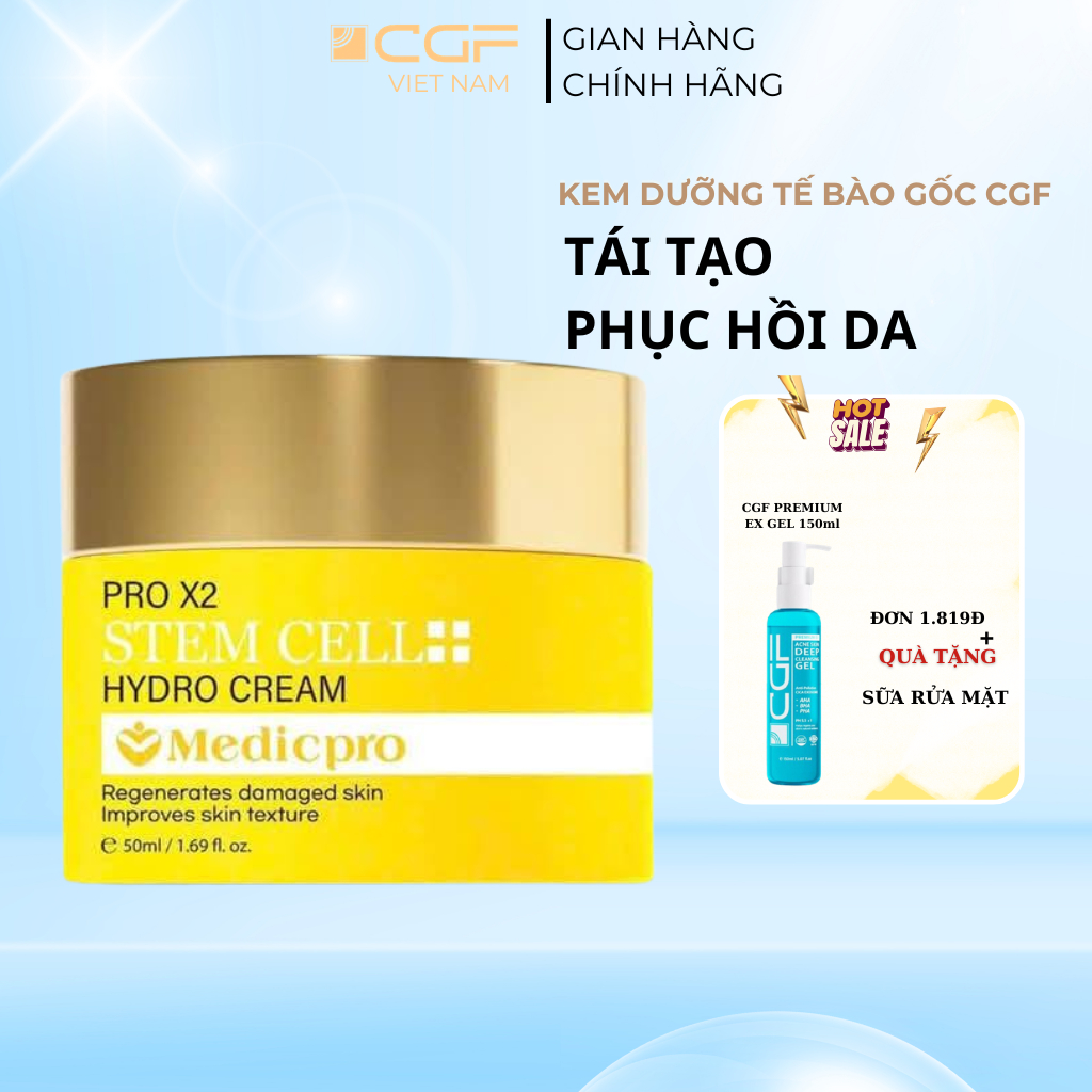 Kem dưỡng tế bào gốc CGF Hàn Quốc 50G - CGF Premium Stem Cell Hydro Cream