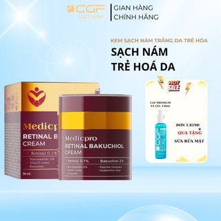 Kem sạch nám trắng da trẻ hóa Medicpro CGF Retinal Bakuchiol Cream 50ML - Phục hồi, tái tạo da
