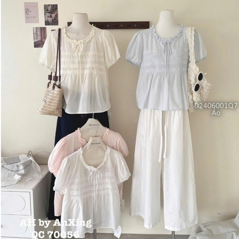Áo kiểu thô dáng babydoll TOMBI SHOP