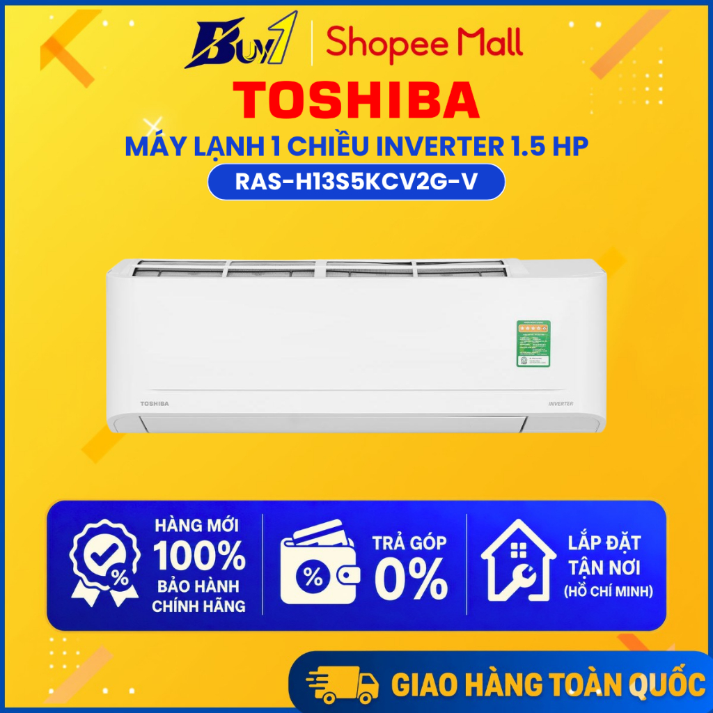 RAS-H13S5KCV2G-V - Máy lạnh Toshiba Inverter 1.5 HP RAS-H13S5KCV2G-V - Hàng chính hãng