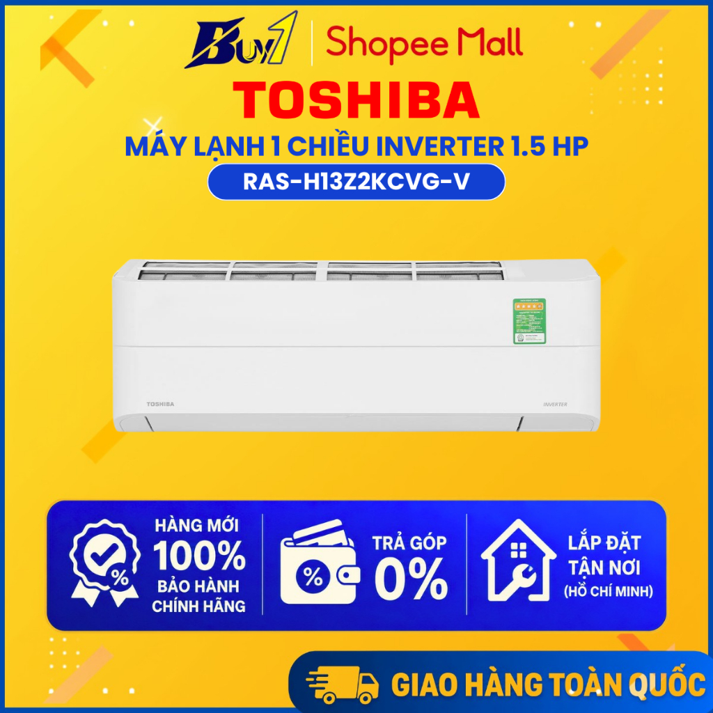 RAS-H13Z2KCVG-V - Máy lạnh Toshiba Inverter 1.5 HP RAS-H13Z2KCVG-V - Hàng chính hãng