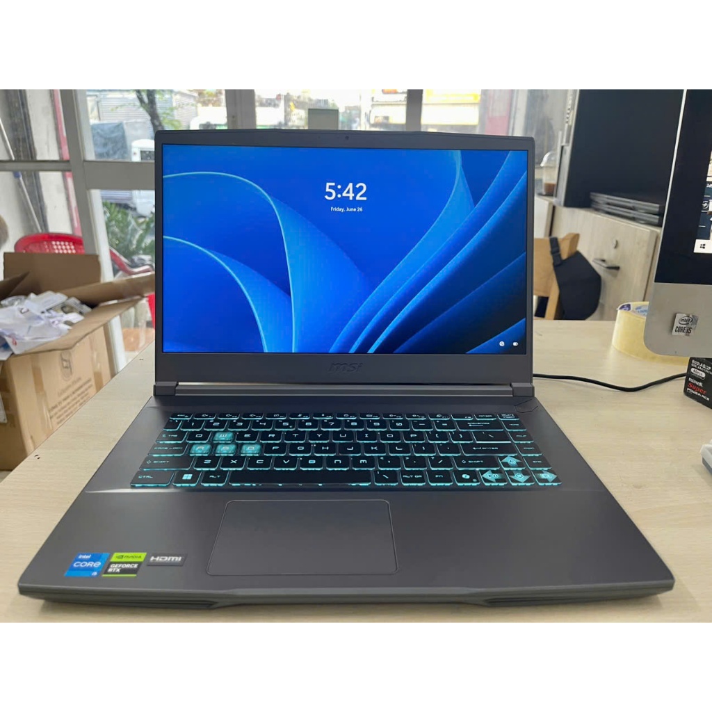 LAPTOP MSI THINJ15 B12UC CORE I5 12450H RAM 16G SSD 512G 15.6INCH 144HZ VGA RTX 2050