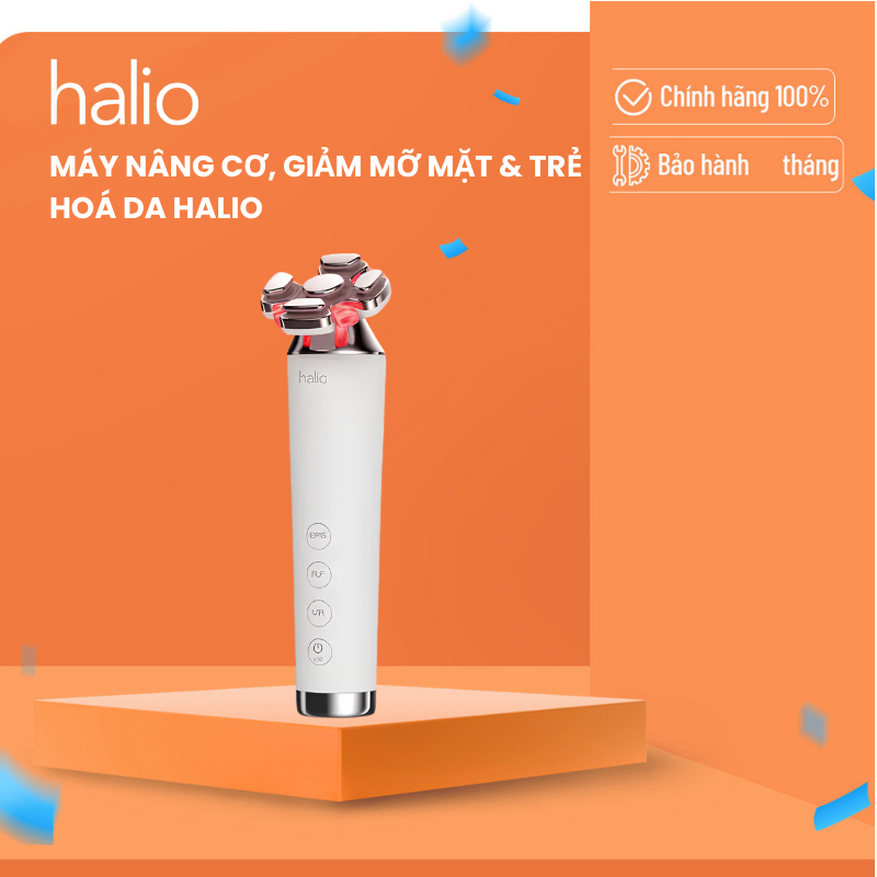 Máy Nâng Cơ, Giảm Mỡ Mặt & Trẻ Hoá Da kết hợp Ánh Sáng Sinh Học Halio RevitaWave Skin Rejuvenator