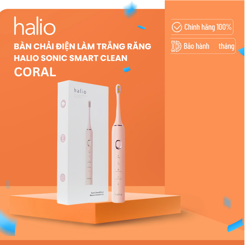 Bàn chải điện Halio Sonic SmartClean Electric Toothbrush Coral