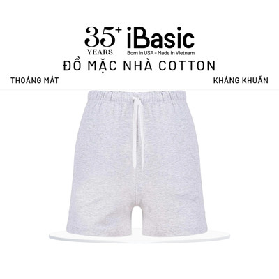 Quần đùi nam iBasic cotton USA mặc nhà dáng ngắn SHM009