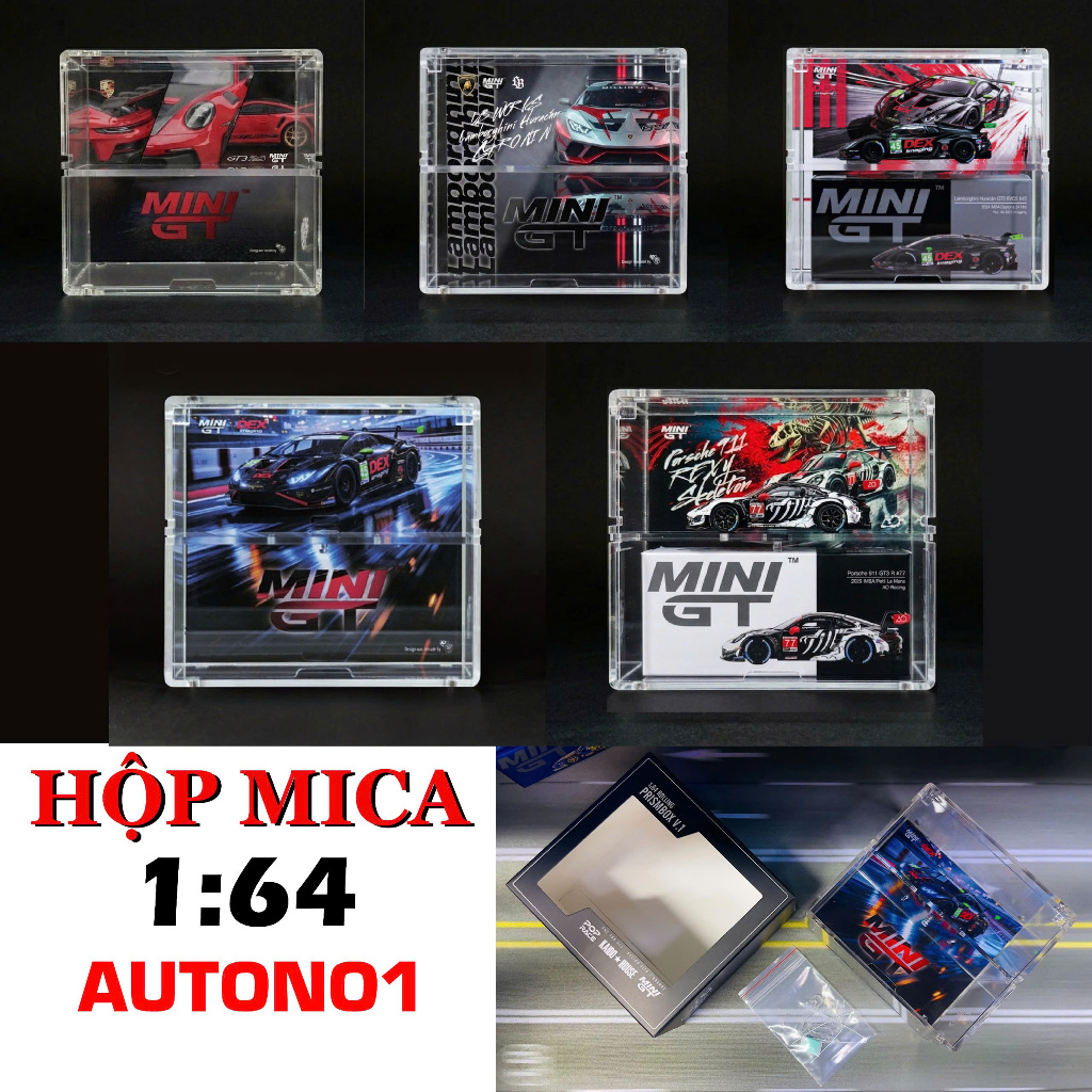 Hộp trưng bày mô hình cao cấp bằng mica sử dụng nam châm MiniGT-Kaido House-Pop Race.. tỉ lệ 1:64 Pr