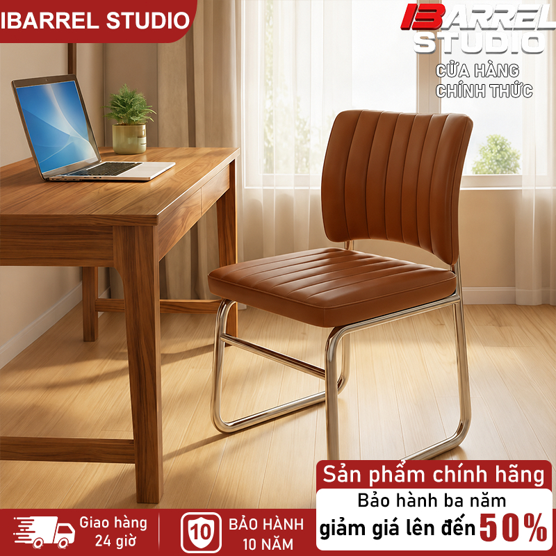 Ghế chân quỳ văn phòng Đệm bọc da cao cấp êm ái Tựa lưng đệm chống mỏi Khung thép mạ chịu lực tốt