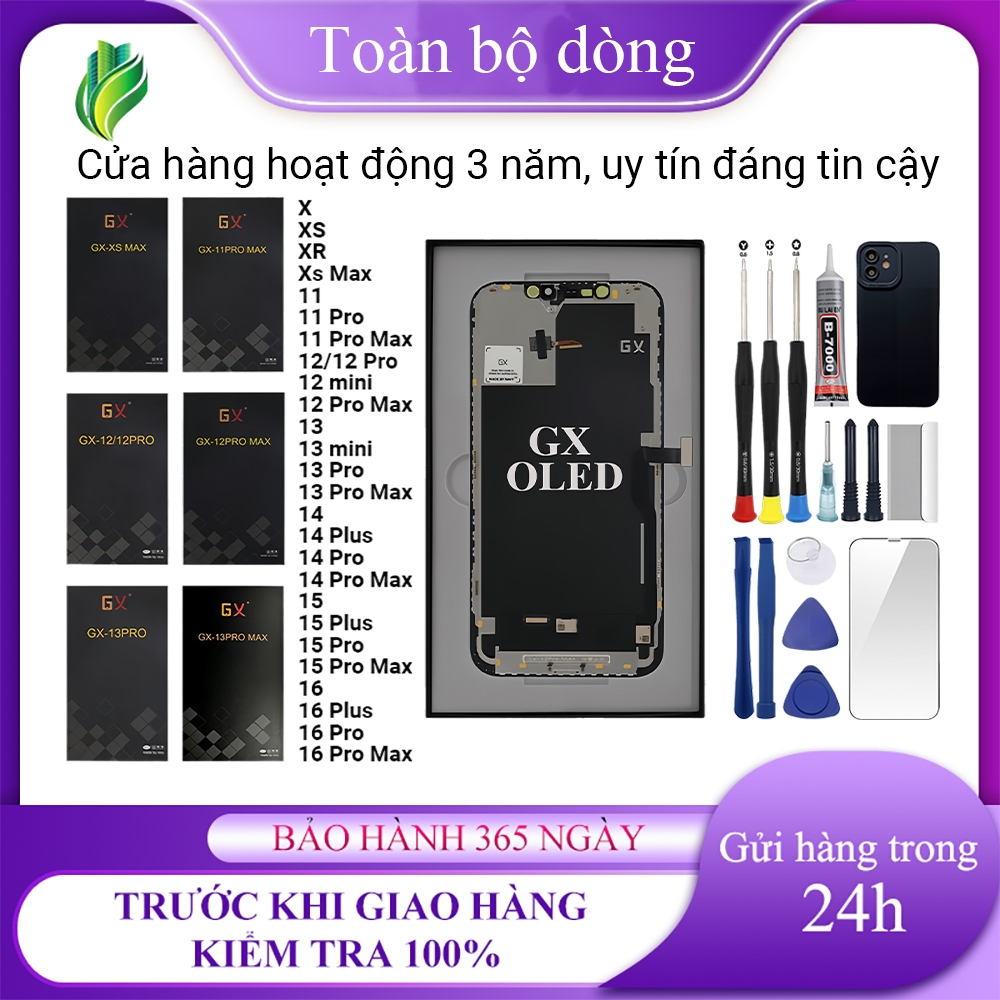 Màn hình ZY-GX chính hãng tương thích với iPhoneX/XS/Xs Max/11/12/13/MINI/14/15/16/Pro/Plus/Pro Max