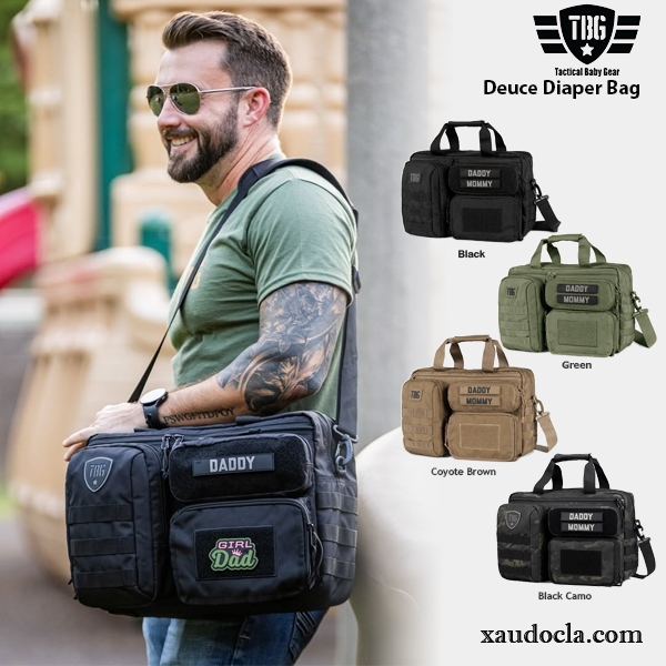 Túi Đeo Chéo Chiến Thuật Cho Nam Dùng Hằng Ngày TACTICAL BABY GEAR Deuce Diaper Bag (màu BLACK)