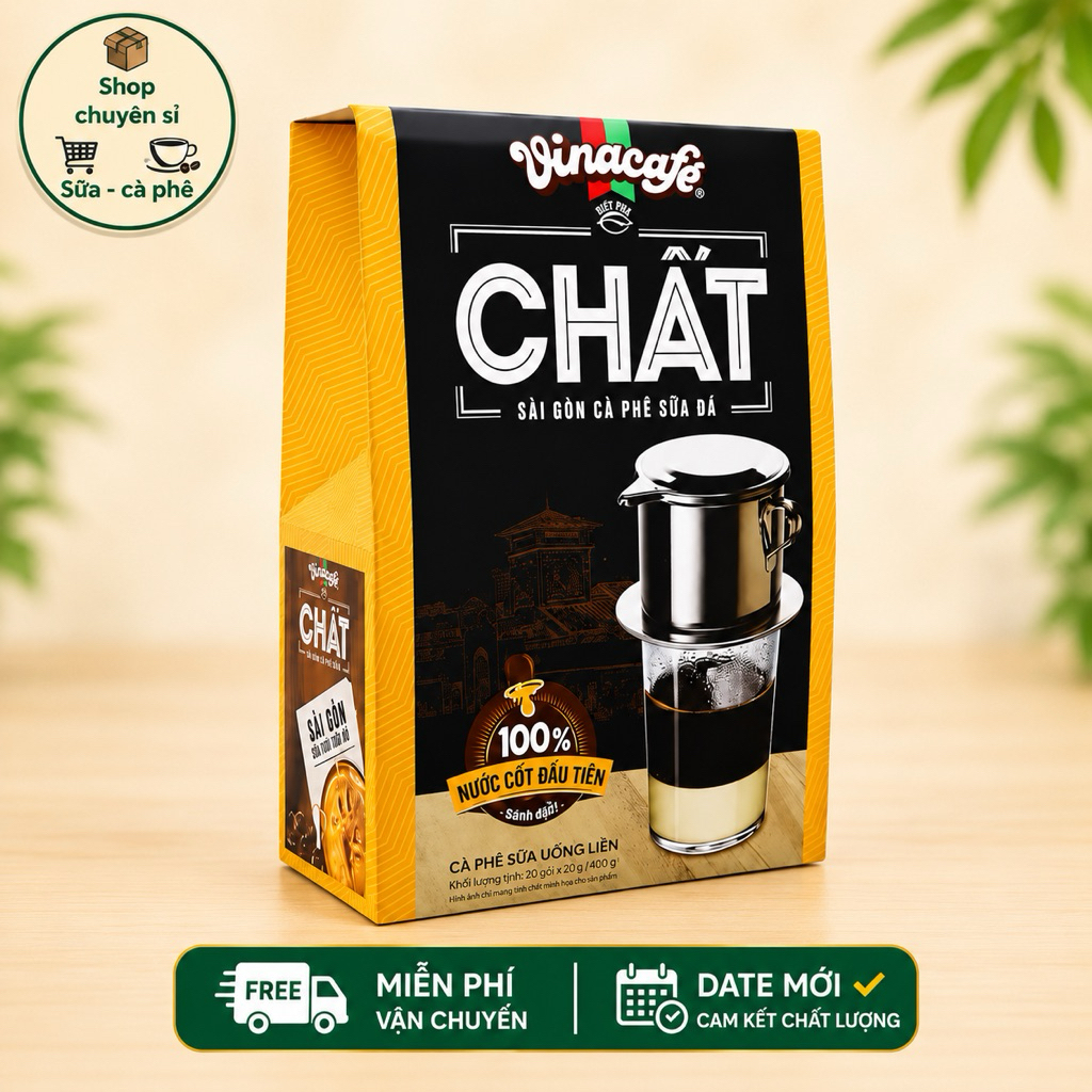 Vinacafe Chất Đậm Vị Thơm Ngon (10gói x 29gram) DATE MỚI