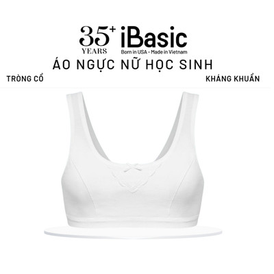 Áo ngực nữ học sinh iBasic tròng cổ với cotton USA kháng khuẩn BRAT003