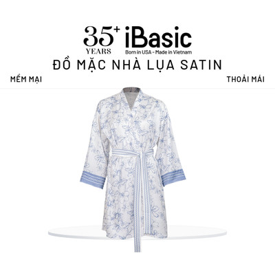 Áo choàng kimono lụa satin iBasic SW055