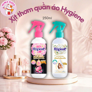 Xịt thơm quần áo Hygiene nội địa Thái, nước xả khô làm mềm vải khử mùi hôi lưu hương nước hoa 220ml