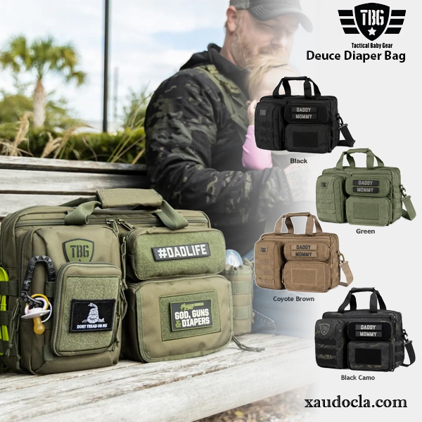 Túi Đeo Chéo Kiểu Lính Nhiều Ngăn Cho Nam Dùng Hằng Ngày TACTICAL BABY GEAR Deuce Diaper Bag (màu RA