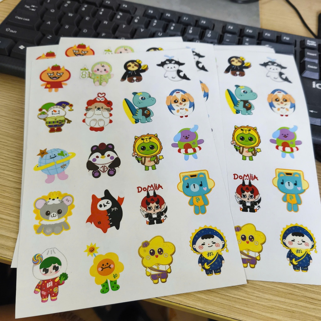 20 Sticker Mascot GMM tem dán ( 3-4cm) Polcasan PermPoon Avocean Paody ...PondPhuwin PerthSanta Boun