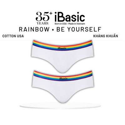 Quần lót nữ Rainbow cotton USA iBasic kháng khuẩn lưng sọc phom hipster PANY118A, PANY118B