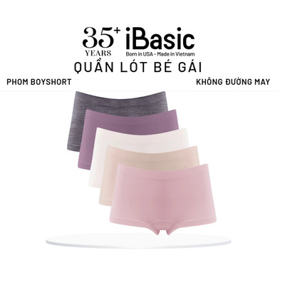 Combo 5 Quần lót bé gái iBasic không đường may seamless phom boyshort PANG026