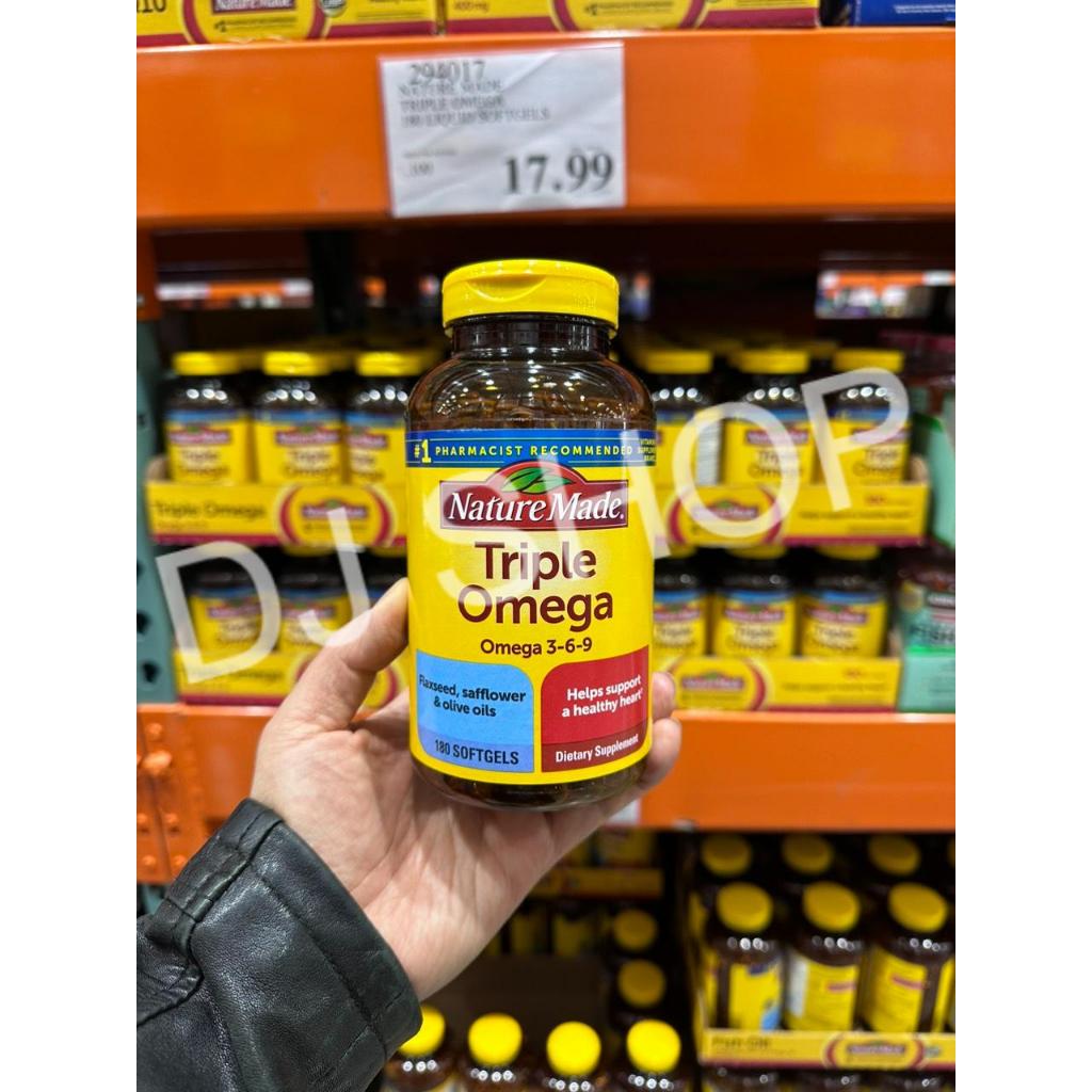 [SHOP DJ]  Viên Uống Triple Omega 3-6-9 Nature Made Của Mỹ 180 Viên
