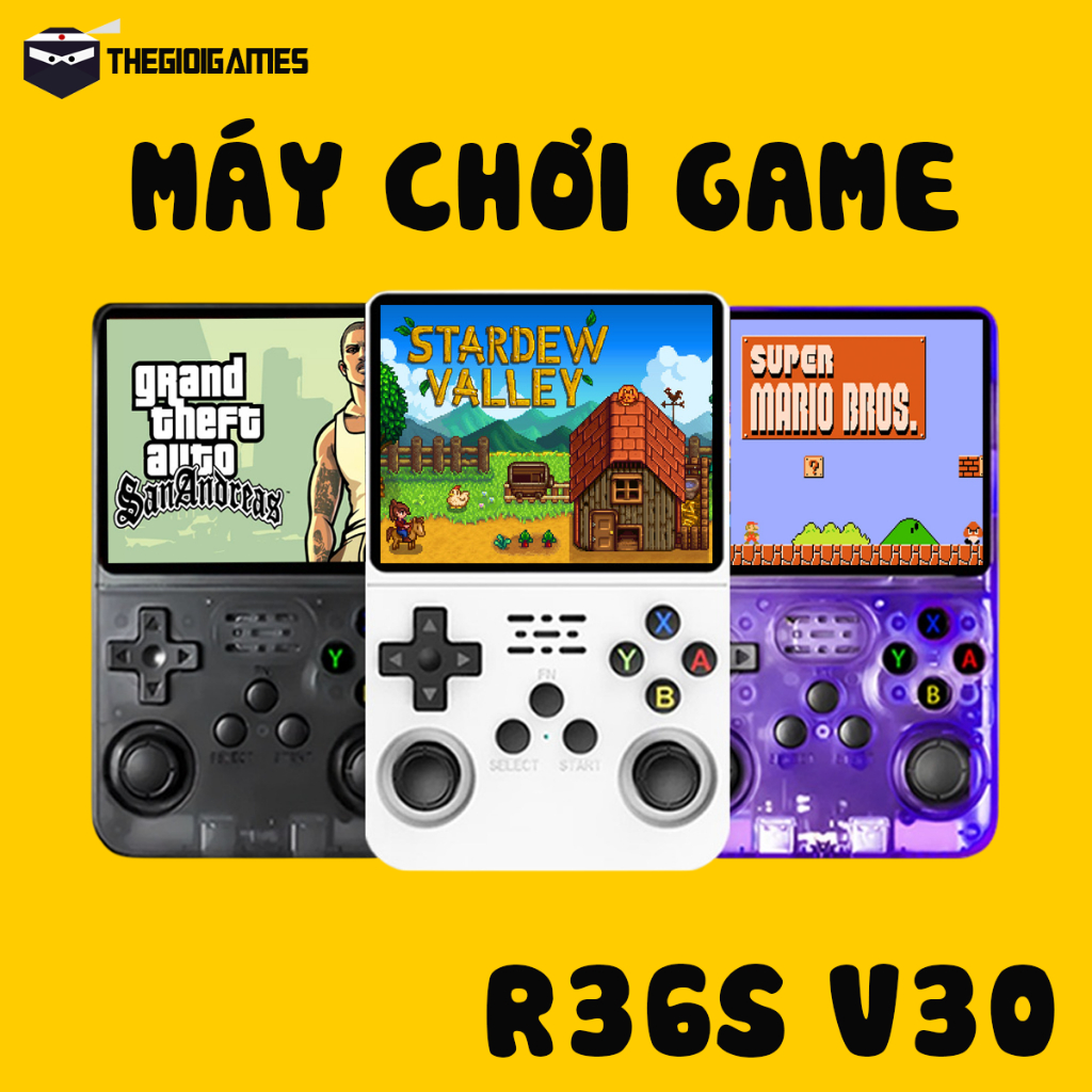 [Bảo Hành 12T] Máy Game R36S V30 Real Chính Hãng - 3.5 Inch - 1GB RAM - ArkOS Tiếng Việt - Hơn 20.00