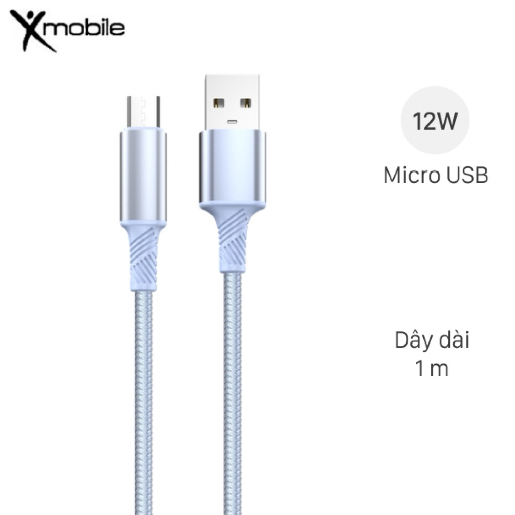Cáp sạc USB-A - Micro USB 12W 1m Xmobile CS187
