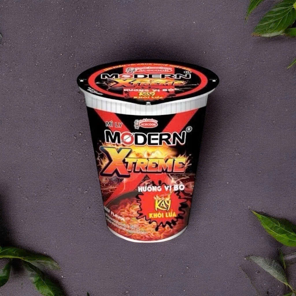 [ Combo 10 Ly ]  Mì Modern Bò | Mì Modern Kim Chi Xtreme 66g