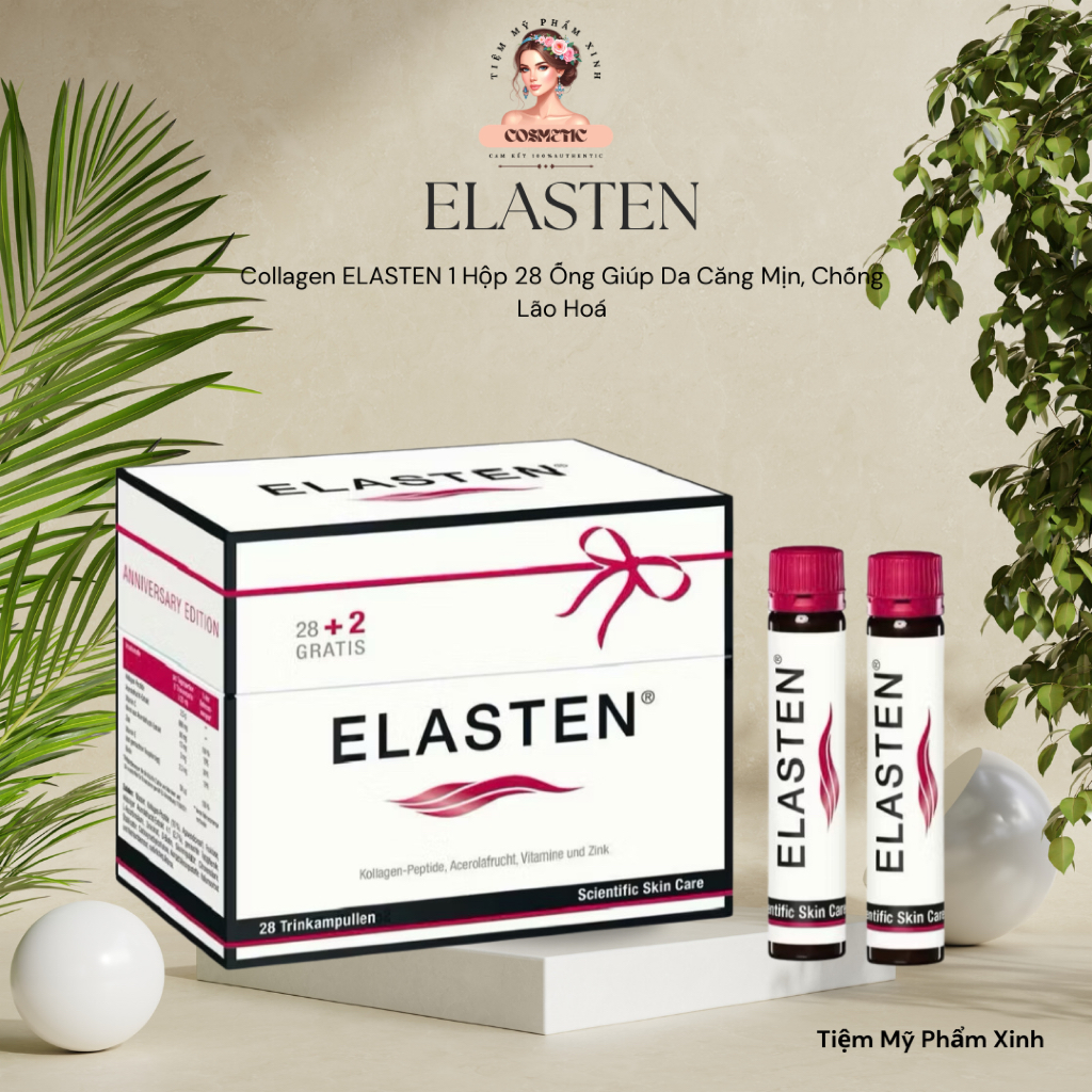 Collagen ELASTEN Collagen Đức 28 Ống Hỗ Trợ Căng Bóng Da, Chống Lão Hóa