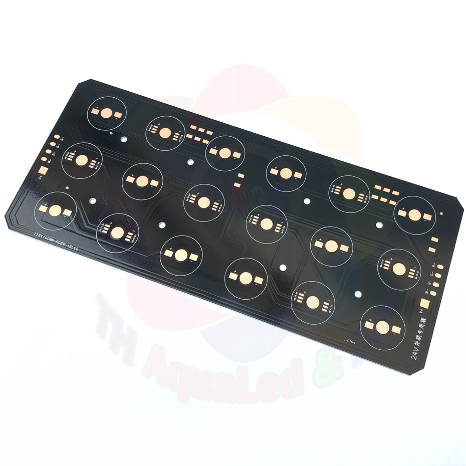 Mạch LED vuông RGB 18 vị trí Đế LED 4 kênh WRGB 24Volt cho chip led Luxeon RGB 6 chân và 2 chân phối