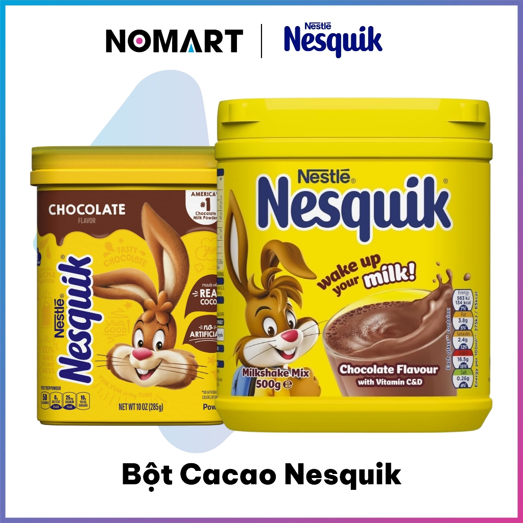Bột Cacao Nesquik Pha Cùng Sữa Thơm Ngon (Hộp 285g/500g)