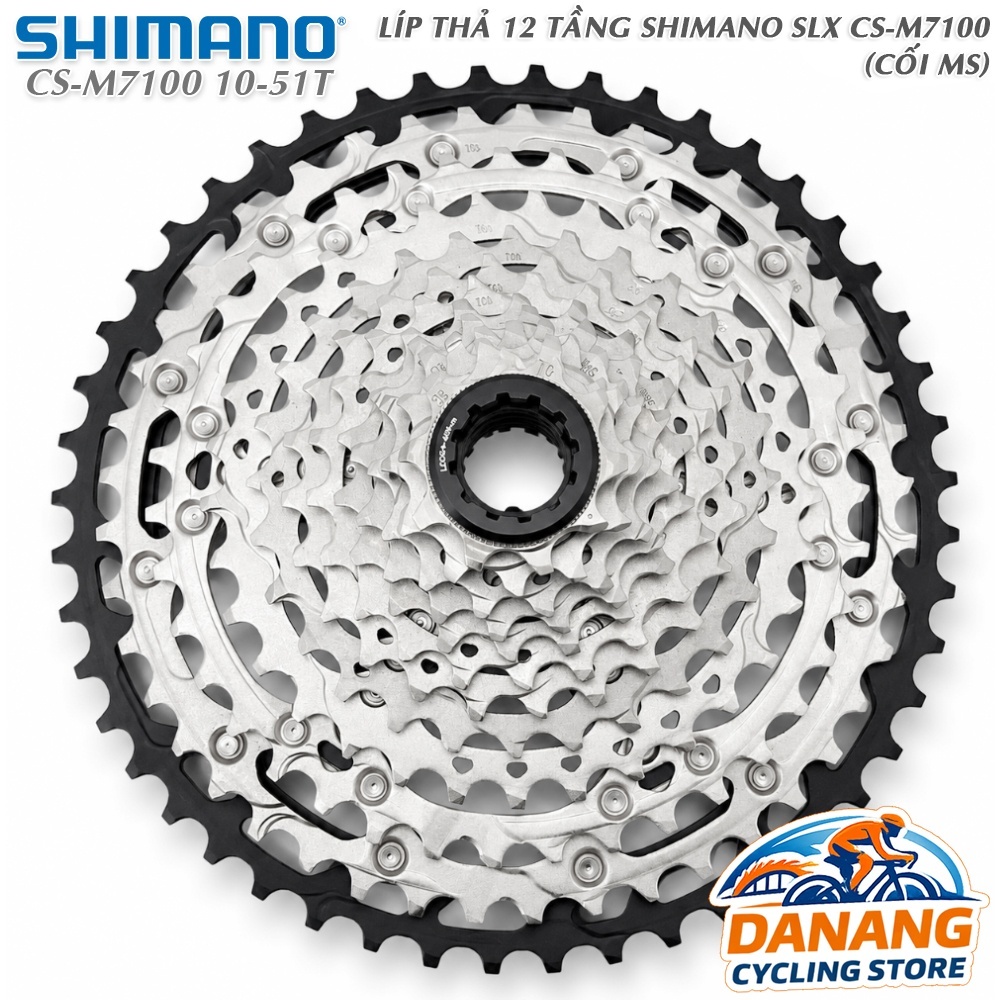 Líp Thả 12 Tầng (Cassette) Xe Đạp SHIMANO SLX CS-M7100 10-51T Dùng Cho Cối MS – Không Hộp, Chính Hãng