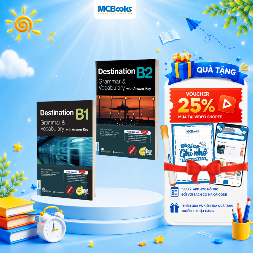 Sách - Destination B1 & B2 Grammar and Vocabulary (Kèm đáp án) Lẻ/Combo- MCBooks