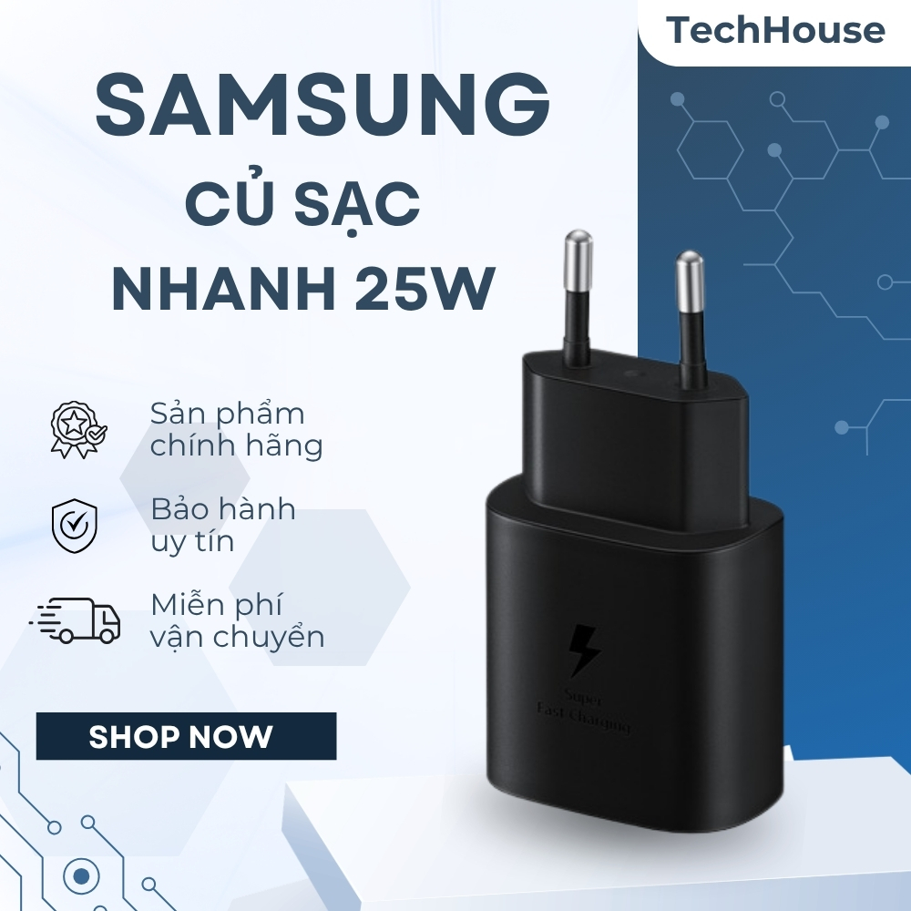 [CHÍNH HÃNG SAMSUNG] Củ sạc nhanh Samsung 25W