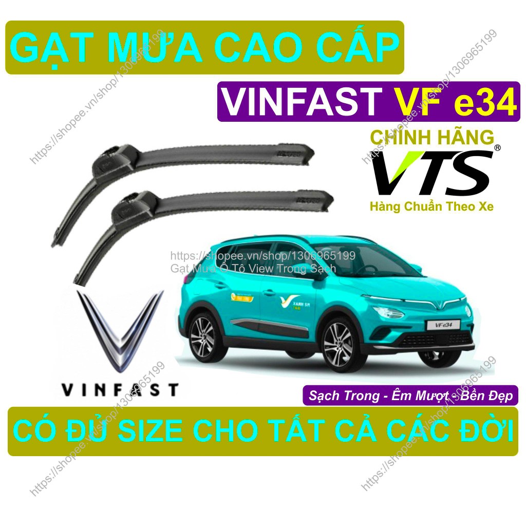 Gạt Mưa Silicon Kính Lái Vinfast VF e34, Cặp Gạt M.ưa Kính Lái Vinfast VF e34, Có Đủ S.ize Cho Các Đ
