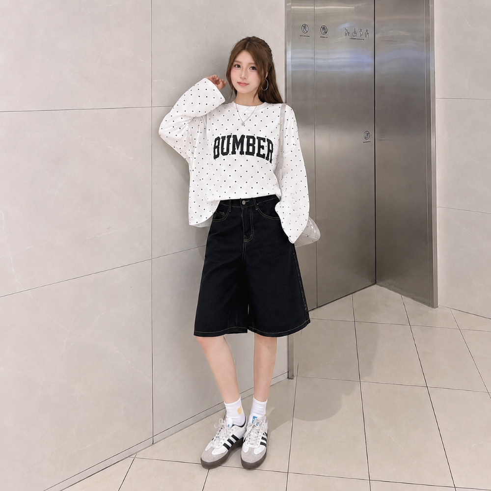 Quần Short Jeans lửng MIAA wash cạp thấp ống rộng form unisex nam nữ, Quần đùi bò nữ đủ size nhiều màu | BigBuy360 - bigbuy360.vn