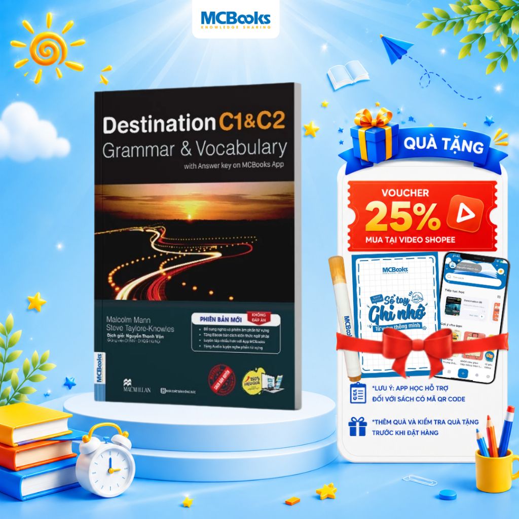 Sách - Destination C1&C2 Grammar and Vocabulary Tặng Audio và bài tập thực hành MCBooks - Đáp án trê