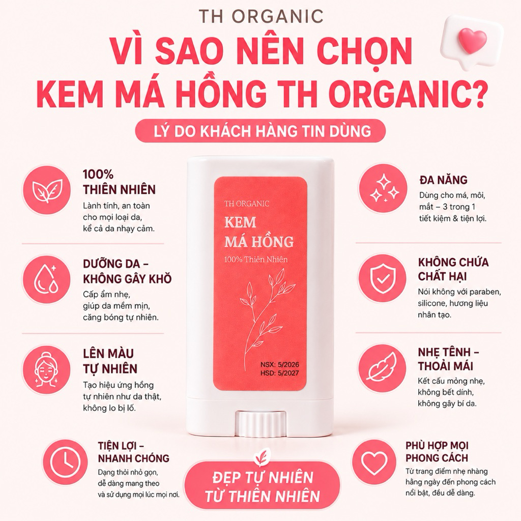Má Hồng Thiên Nhiên TH ORGANIC
