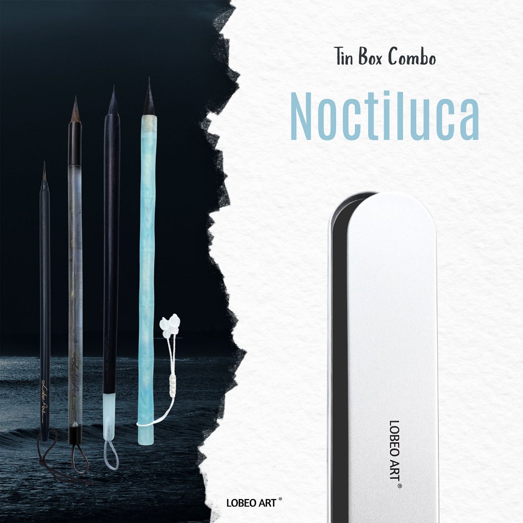 [LOBEO] Combo 4 cọ Lobeo - Noctiluca CB39 [Hộp thiếc]