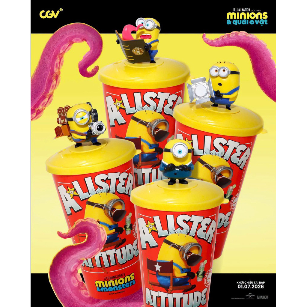 [CGV] Ly topper Minions & Quái vật 2026 - Ly nước Minions & Monster 2026