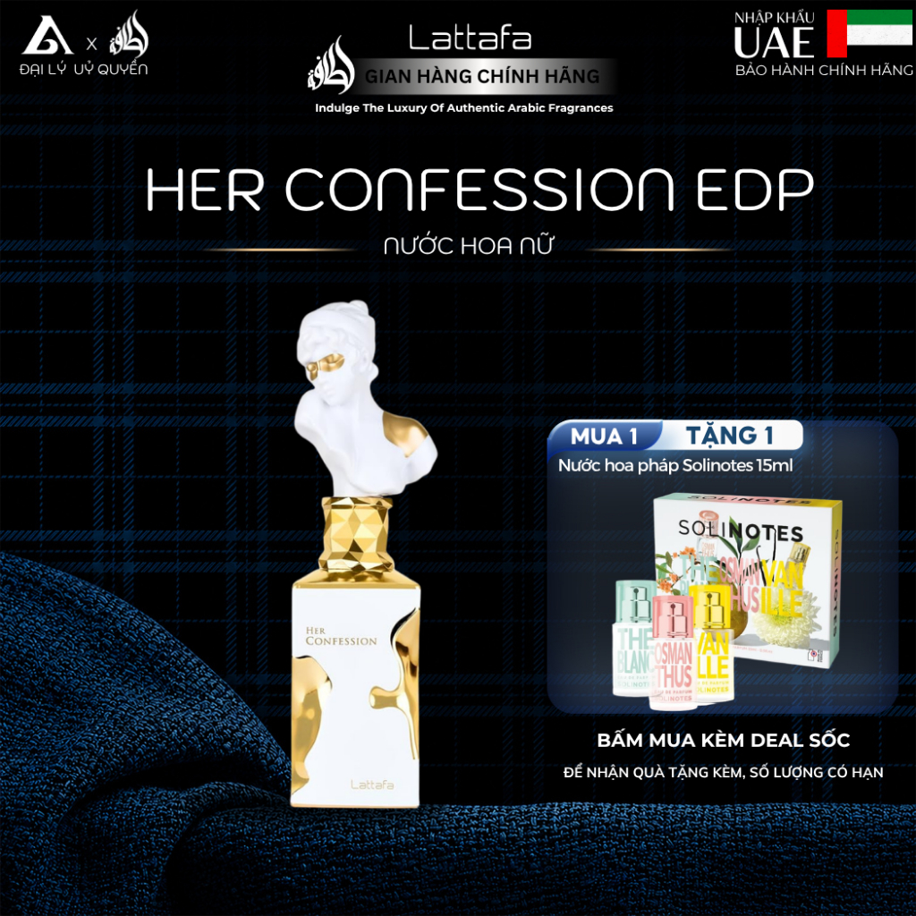 [LATTAFA] Nước Hoa Nước Hoa Nữ Lattafa Her Confession Eau De Parfum 100ml