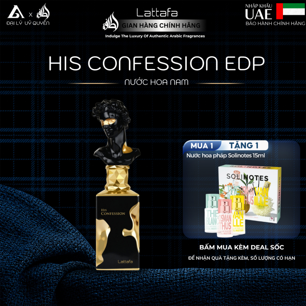 [LATTAFA] Nước Hoa Nam Lattafa His Confession Eau De Parfum 100ml