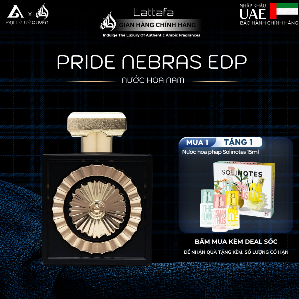[LATTAFA] Nước Hoa Unisex Lattafa Pride Nebras Eau De Parfum 100ml
