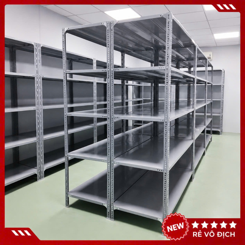 Kệ Sắt V Lỗ 2,3,4,5,6 Tầng: Dài 1m2 x Rộng 60cm x Cao 0,6m-1m-1m2-1m5-1m8-2m – Kệ Bán Hàng, Kệ Để Hà