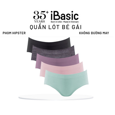 Combo 5 Quần lót bé gái iBasic không đường may seamless phom hipster lưng vừa PANG025