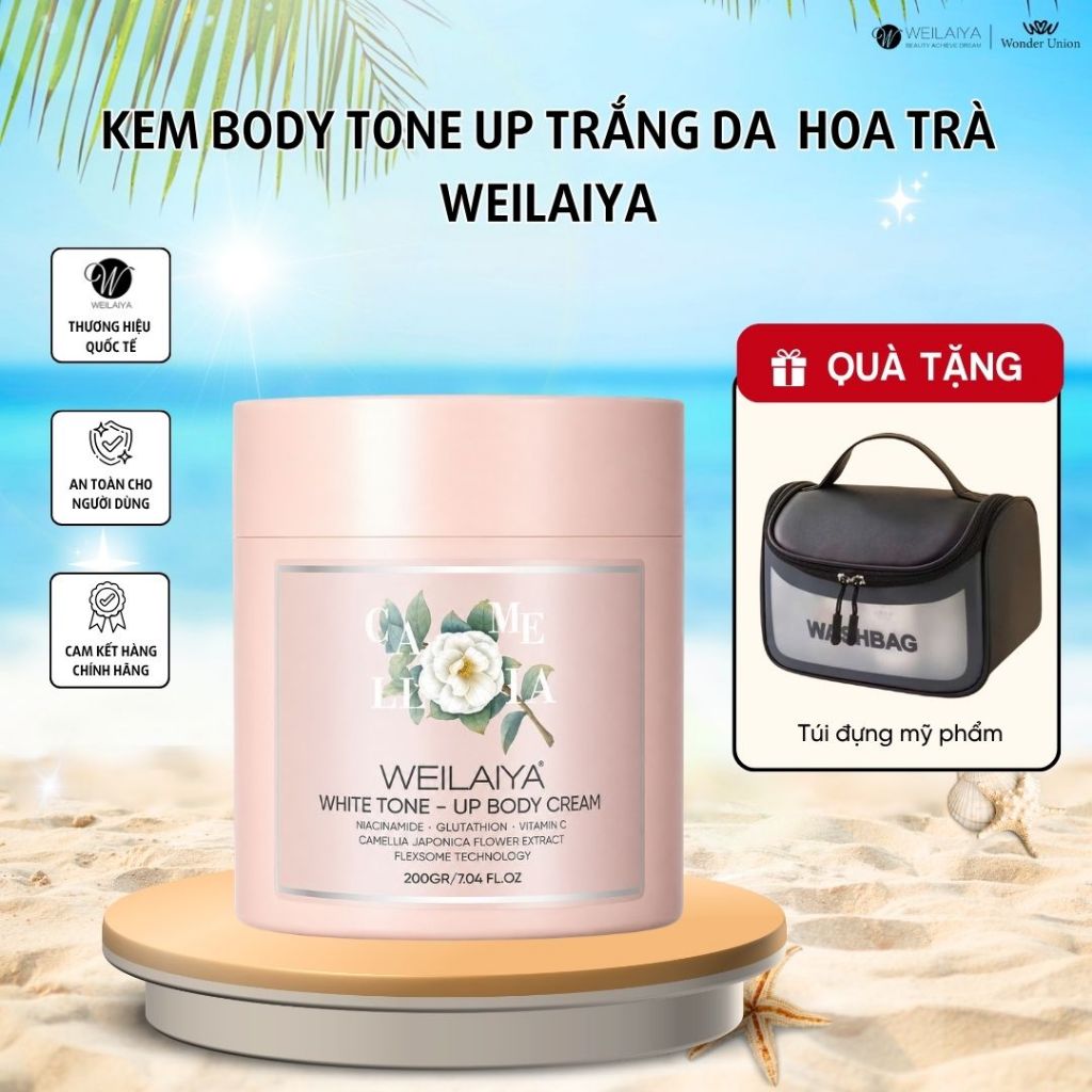 Kem body trắng da WEILAIYA dưỡng trắng da toàn thân, nâng tông, chống nắng chỉ số SPF30, PA+++