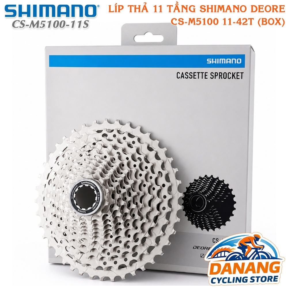 Líp Thả 11 Tầng (Cassette) Xe Đạp SHIMANO Deore CS M5100 11-42T - Full Box Chính Hãng