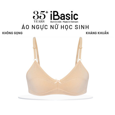 Áo ngực nữ học sinh iBasic không gọng mút mỏng cotton USA kháng khuẩn BRAT018